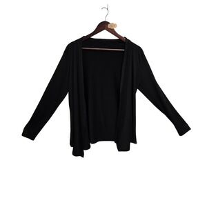 Hotouch Womens Black Open Front Cardigan‎ Long Sleeve Lightweight Knit Size M